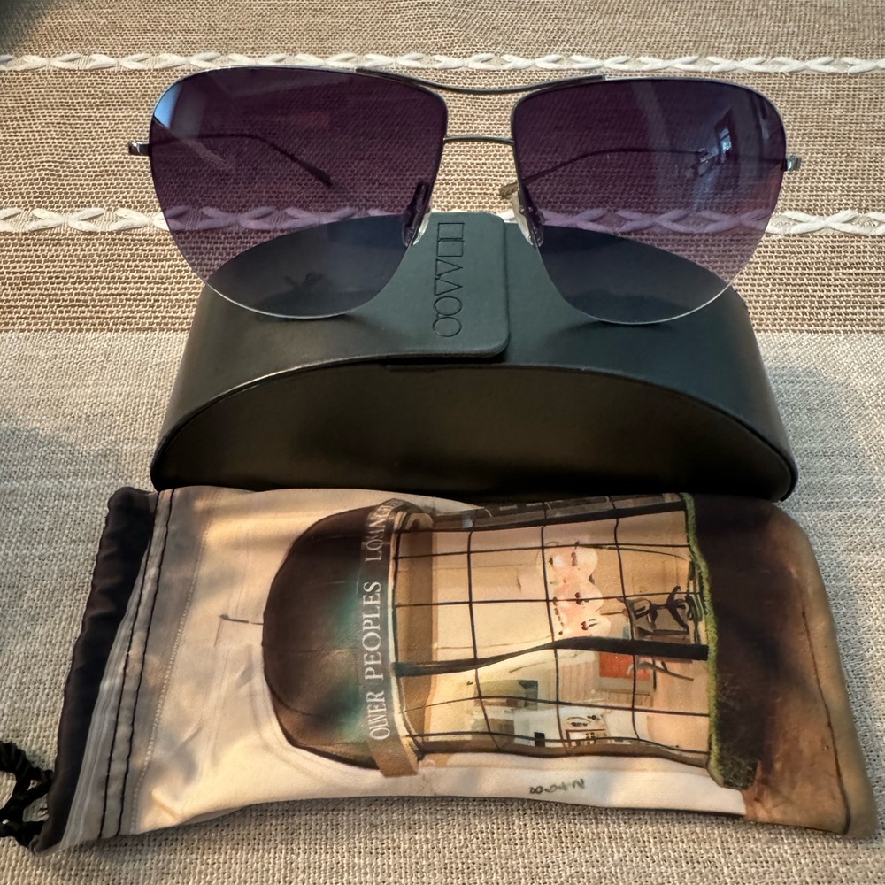 Oliver peoples Welles sunglasses Black / Gray gradient size 65